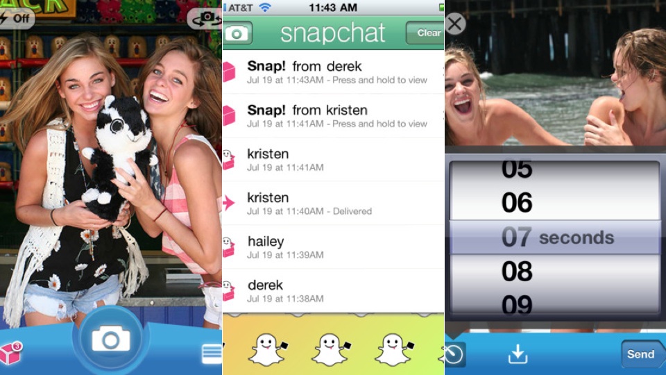 snapchat app screenshots